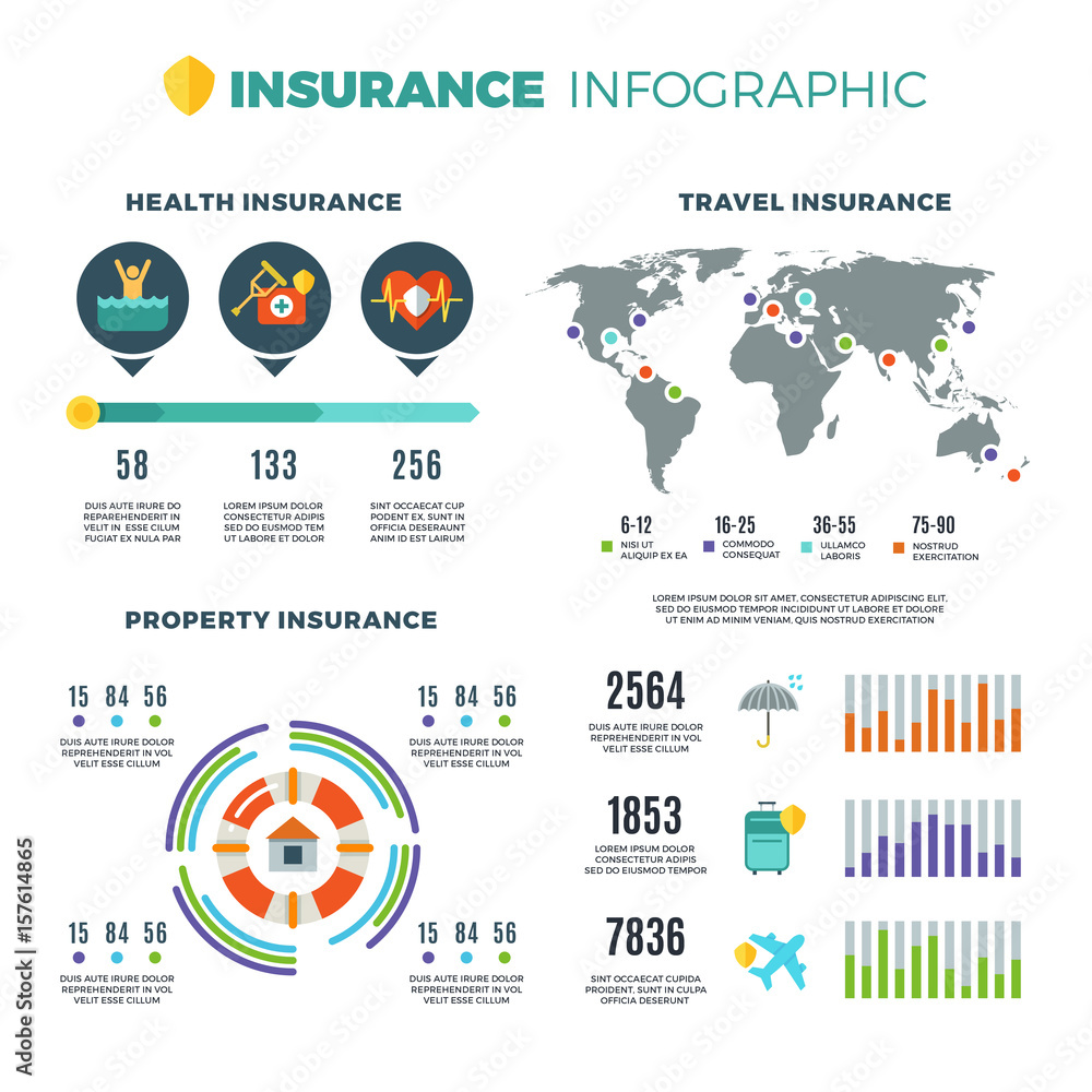 Insurance Sector Vector Insurance business vector infographics Stock Vector | Adobe Stock
