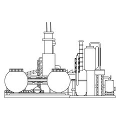 Wall Mural - industry factory building vector icon ilustration plant