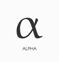 Alpha Letter Vector Sign
