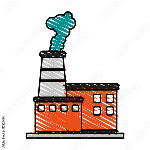 factory cartoon flat illustration icon vector design graphic scribble