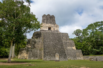 Wall Mural - Mayan Temple II at Tikal National Park - Guatemala