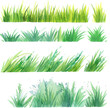 Grass painted elements vector