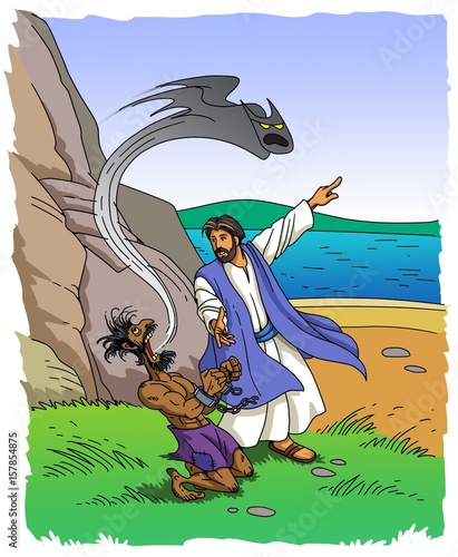 Jesus Christ casts out a legion of demons from the possessed man - Buy