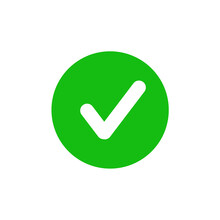 Green Check Mark Icon. Vector.