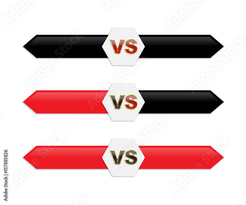 Black And Red Isolated Versus Logo Vector Vs Icon Buy This