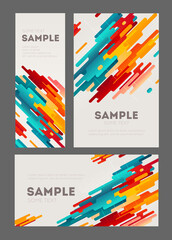 Set of flyer and poster minimalistic flat design. Modern abstract background with geometric elements