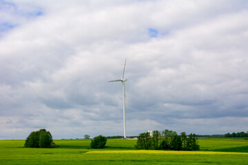 Wind turbine in the field