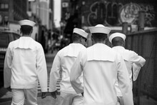 A Group Of Seaman Recruit Walking In New York City