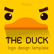 Male duck Flat logo