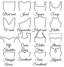 Types Of Neck Cuts Outlines