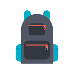 Canvas Print - travel backpack icon image vector illustration design 