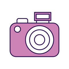 Sticker - cute purple vintage camera vector graphic sdesign