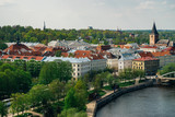 Fototapeta  - Springtime cityscape of Tartu town, Estonia
