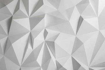 abstract background of polygons on white background.
