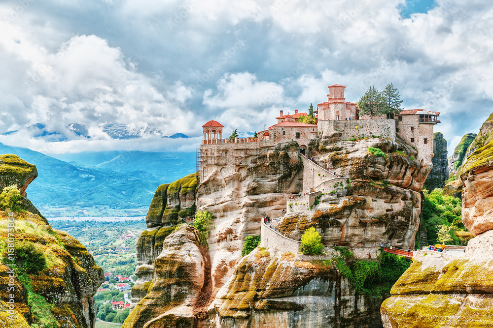 Monastery Meteora Greece. - obrazy, fototapety, plakaty 