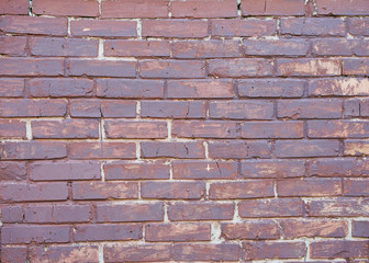 Wall Mural - Old painted brown grunge brick wall background