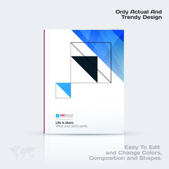 Abstract annual report, business vector template. Brochure desig