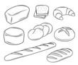 © cmeree - Set of bread illustrations