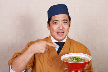 Canvas Print - 仕事中のラーメン職人