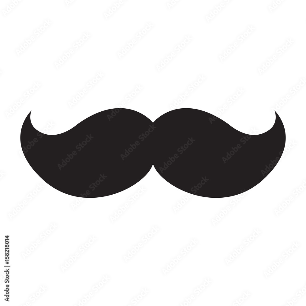 Isolated icon of a mustache, Vector illustration - obrazy, fototapety, plakaty 