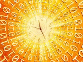 Wall Mural - conceptual binary code background