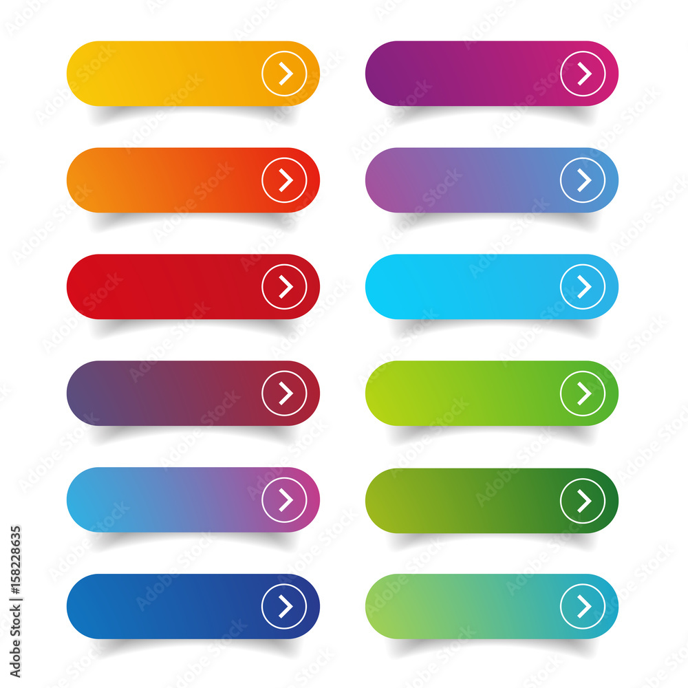 Empty web button set vector Stock Vector | Adobe Stock