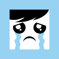 Sticker - cry expression icon