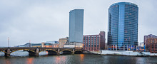 Grand Rapids Michigan City Skyline And Street Scenes