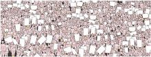Illustration Of Massive Crowd Protest With Blank Signs. Ideal Use As Background Or Texture