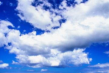 Wall Mural - Amazing blue sky with white clouds