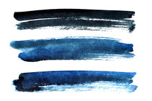 Black And Blue Brush Strokes