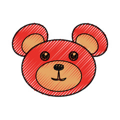 Wall Mural - Teddy bear toy icon vector illustration graphic design