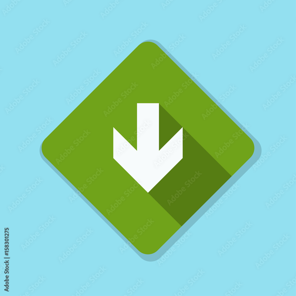 Down Arrow sign illustration