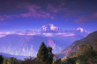 Dhaulagiri mountain snow summit on sunset, Annapurna Circuit, Himalaya, Nepal nature landscape.