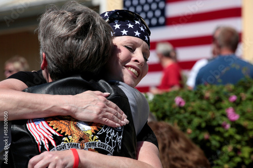 Republican U S Senator Joni Ernst Greets A Supporter At Big Barn