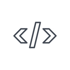 Seo Html Code Meta Tag line Icon