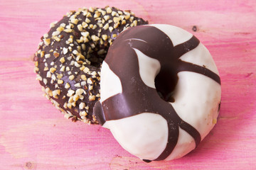 Wall Mural - Assortment of chocolate donuts