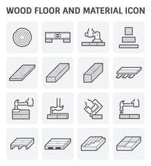 Wall Mural - Wood floor and material vector icon set design.