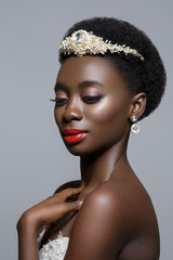 Beautiful black skin bride