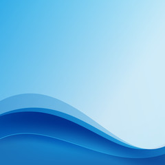 Wall Mural - abstract blue background dark curve layered and overlap vector illustration eps10 003