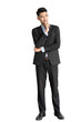 © ic36006 - Young handsome man in black suit looking at copy-space thinking