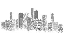 Modern Cityscape Vector Illustration. City Buildings Perspective