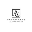 elegant and classy AC letter , Letter A&C logo vector, creative modern and slim letter AC logo