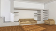 © Miguel Aguirre - 3d render. Salon decorated interior design