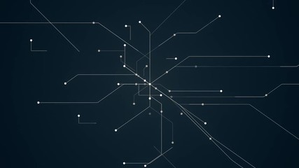 Abstract Network Background. This is abstract technological animation of futuristic grid. Perfect for any type of videos dealing with scientific festivals,  hi-tech projects, sci-fi movies.