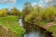 Panke river, a right tributary of the Spree, in Pankow, Berlin, Germany in the springtime.Panke river, a right tributary of the Spree, in Pankow, Berlin, Germany in the springtime.
