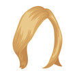 shortWhite .Back hairstyle single icon in cartoon style vector symbol stock illustration web.