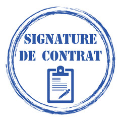 Poster - Logo signature de contrat.