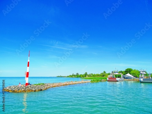 Pier at the Balaton Obraz na płótnie