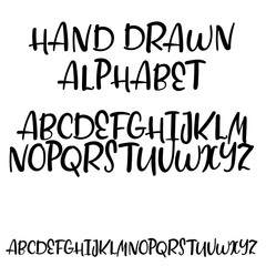 Wall Mural - Handwritten vector alphabet. Modern calligraphy font for your design